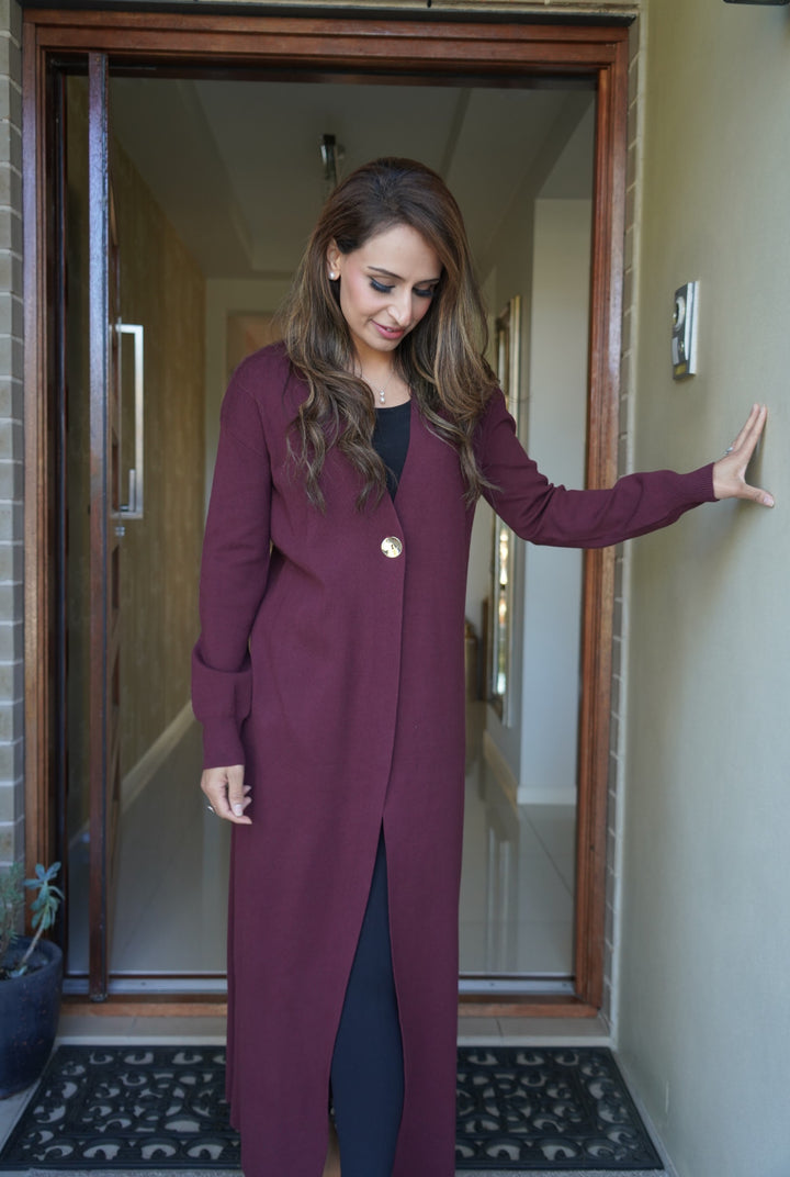 Long cardigan - Maroon