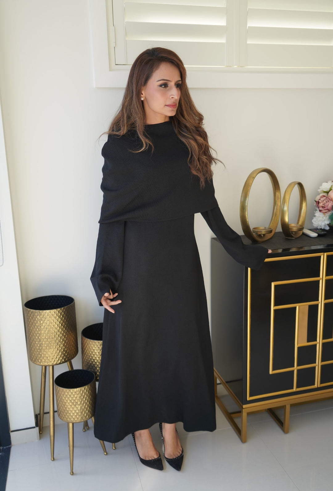 IZZA - Knitted Dress with cape
